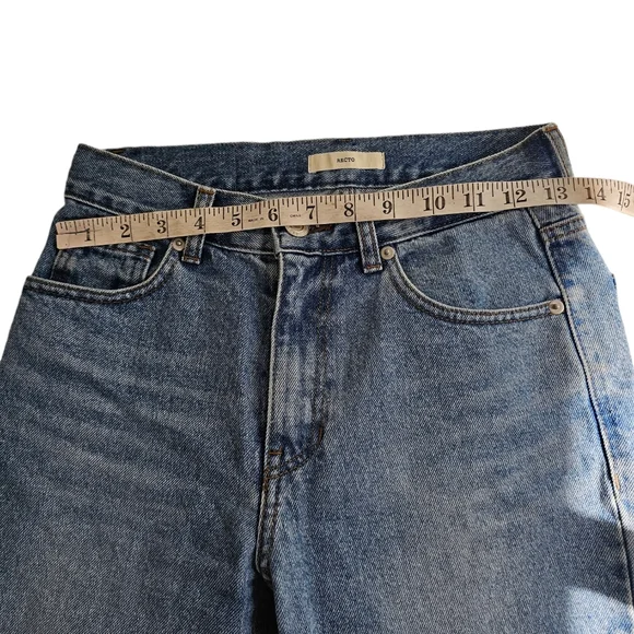 Recto Tapered Jean Light Wash 100% Cotton Japanese Denim Size XS US 26 - Picture 4 of 8